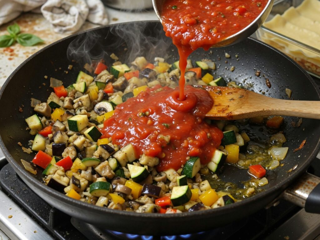 Vegetarische Lasagne – Schritt 4