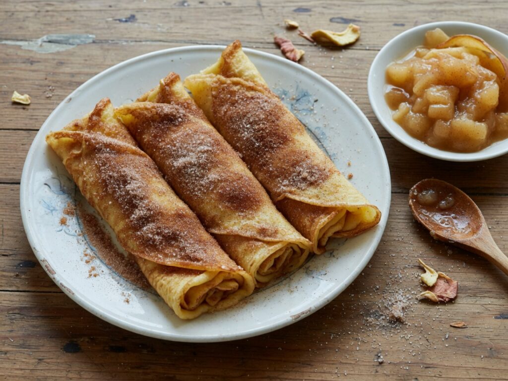 Pfannkuchen läuft in der Pfanne und bekommt Blasen