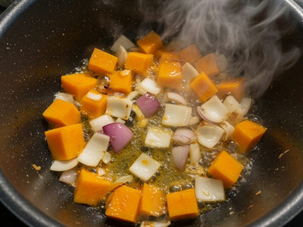 Cremige Kürbissuppe – Schritt 6